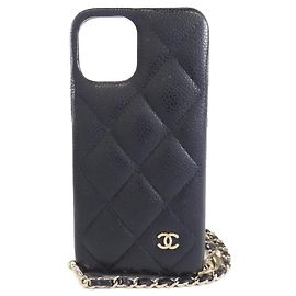 Chanel Timeless Classic Bumper Case for iPhone 12 & 12 Pro Black