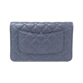 Chanel-Chanel Timeless Classic Line AP0250 Chain Wallet-Golden,Navy blue