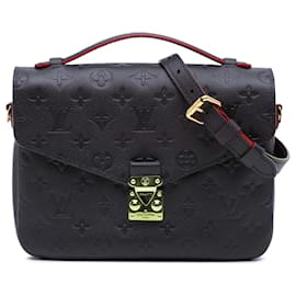 Louis Vuitton-Louis Vuitton Blue Monogram Empreinte Pochette Metis-Blue,Navy blue