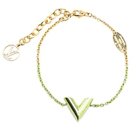 Louis Vuitton-Louis Vuitton Gold Gold Plated Essential V Bracelet-Golden