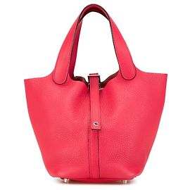Hermès Picotin Lock 18 in pelle Clémence rosa Rosa
