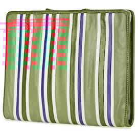 Balenciaga-Balenciaga Green Lambskin Bazar Clutch-Green
