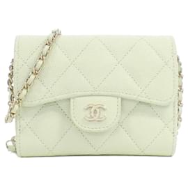 Chanel-Chanel Timeless Classic Line AP2569 Chain Clutch Bag-Light green