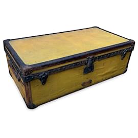 Louis Vuitton-Antique Vintage Yellow Vuittonite Cabin Steamer Trunk-Yellow