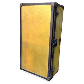 Louis Vuitton-Antique Vintage Yellow Vuittonite Cabin Steamer Trunk-Yellow