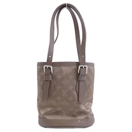 Louis Vuitton-Louis Vuitton Monogram Satin Little Bucket Handbag-Beige