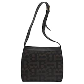 Autre Marque-Burberrys Shoulder Bag Canvas Brown Gold Auth 114734-Brown,Golden