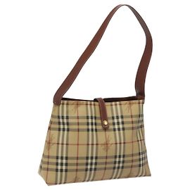 Borsa a spalla Burberry Nova Check PVC Beige Auth 114737 Beige