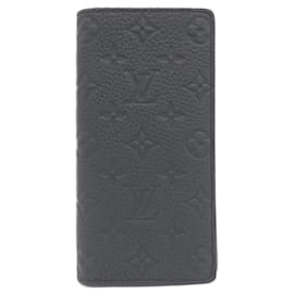 Louis Vuitton-Louis Vuitton Taurillon Monogram Portefeuille Brazza Wallet-Black