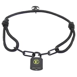 Louis Vuitton-Louis Vuitton Lockit Virgil Abloh Black Charm Bracelet-Black