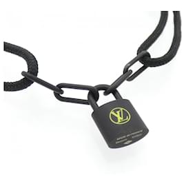 Louis Vuitton-Louis Vuitton Lockit Virgil Abloh Black Charm Bracelet-Black