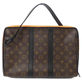 Louis Vuitton-Louis Vuitton Monogram Keepall Pouch-Brown,Black