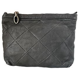 Pochette Lanvin en cuir noir Noir