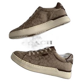 Coach Sneakers Weiß Hellbraun Dunkelbraun