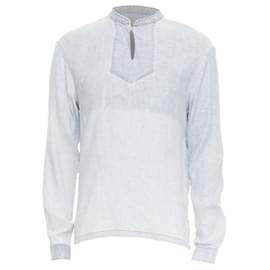 Apc A.P.C. graues, distressed Leinenhemd Grau