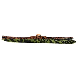 Alexander Mcqueen- Alexander Mcqueen Oversized Leopard Clutch Bag in Brown Pony Hair-Other