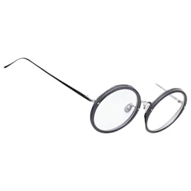 Linda Farrow-Linda Farrow LFL239/21 black matte acetate round optical glasses-Black