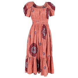 Abito midi a maniche a sbuffo stampato Ulla Johnson in cotone multicolore Multicolore