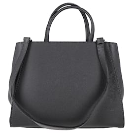 Fendi-Fendi Medium 2Jours Tote Bag in Grey Leather -Black