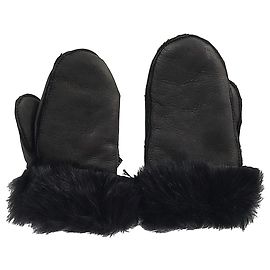 Luvas Paul Smith em couro preto Preto