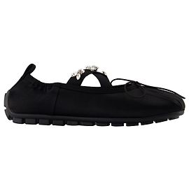 Ballerine Grip - Simone Rocha - Seta - Nero Nero