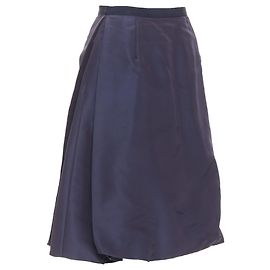Oscar de la Renta navy pleat skirt Blue Navy blue