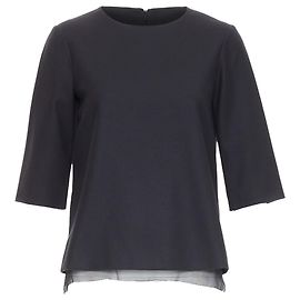 Il top nero trasparente boxy di The Row Nero