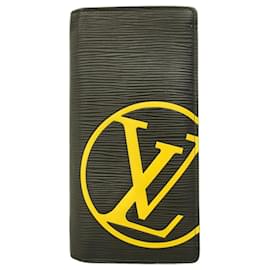 Louis Vuitton-Louis Vuitton Long Wallet Epi LV Circle Portefeuille Brazza M67910 Noir-Black