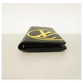 Louis Vuitton-Louis Vuitton Long Wallet Epi LV Circle Portefeuille Brazza M67910 Noir-Black