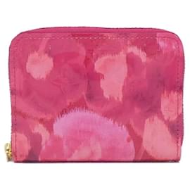 Louis Vuitton-Louis Vuitton Monogram Vernis Flower Ikat Zippy Coin Purse-Pink