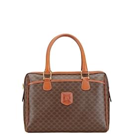 Céline-Celine Macadam Handbag in Brown PVC-Brown