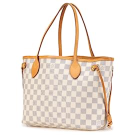 Louis Vuitton-Louis Vuitton White Damier Azur Neverfull PM-White