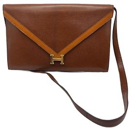 Borsa a mano Hermès Lydie in pelle camel Cammello