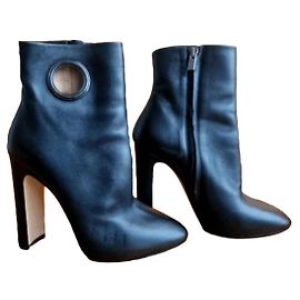Autre Marque Ninalilou Nappa Leather Ankle Boots Black Black