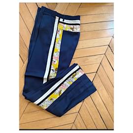 Barbara Bui-Wide leg pants-Navy blue