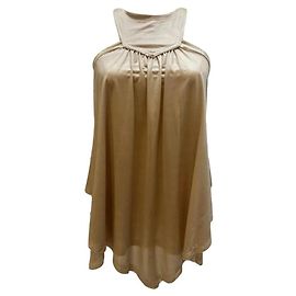 Top de seda Fendi Caramel Caramelo