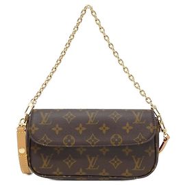 Bolsa de Ombro Louis Vuitton Monogram Wallet on Chain Ivy M81911 Marrom