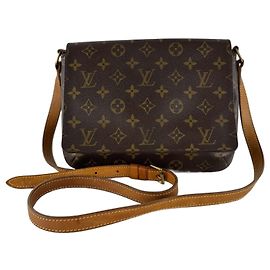 Louis Vuitton Musette Tango tracolla lunga vintage Marrone