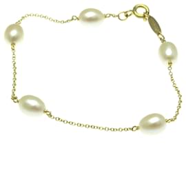 Tiffany & Co-Pulseira de charme de pérola de água doce Tiffany By The Yard-Dourado