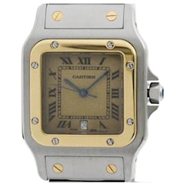 Cartier-Cartier Santos Galbee 18K Gold Steel Quartz Men's Watch-Other