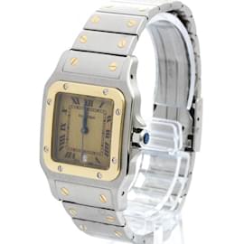 Cartier-Cartier Santos Galbee 18K Gold Steel Quartz Men's Watch-Other