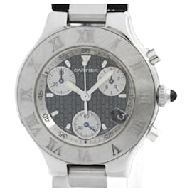 Cartier-Cartier Must 21 Chronoscaph Steel Quartz Men's Watch-Other