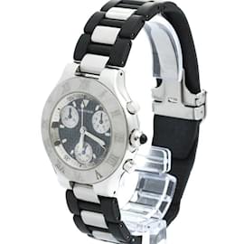 Cartier-Cartier Must 21 Chronoscaph Steel Quartz Men's Watch-Other