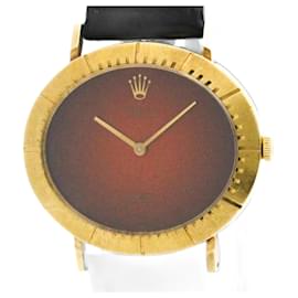 Rolex-Rolex Cellini 18K Gold Leather Hand-Winding Men's Watch-Other
