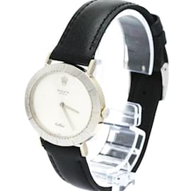 Rolex-Rolex Cellini 18K White Gold Leather Hand-Winding Men's Watch-Other