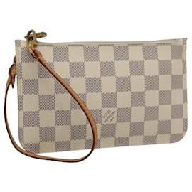 Louis Vuitton-LOUIS VUITTON Damier Azur Neverfull PM Pouch Accessory Pouch LV Auth 114999-Other