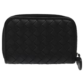 Autre Marque-BOTTEGA VENETA INTRECCIATO Coin Purse Leather Black Auth am7769-Black