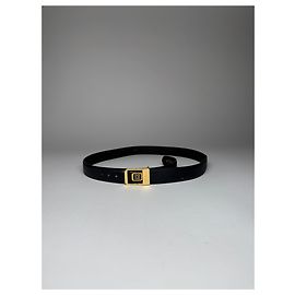 Cinturón de cuero vintage Givenchy negro Negro