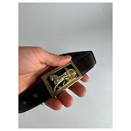 Céline-CELINE Belts T.cm 90 Leather-Black