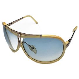Gafas de sol aviador vintage Loewe Madrid blancas Beige